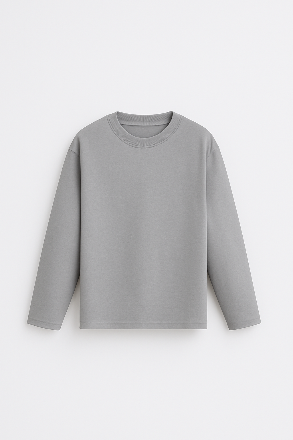 Лонгслів прямого крою сірий