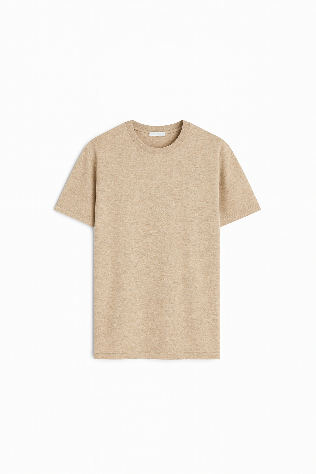 Бежевий_меланж_класична_футболка